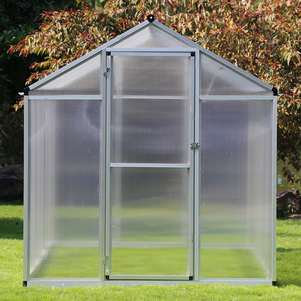 190-4 242x190x195cm Transparentes Pflanzen Gewächshaus mit einer Flügeltür