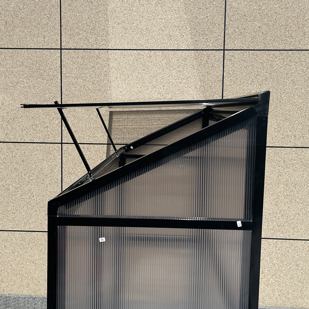 LB-LG-01 130x52x140cm Schiebetür Transparentes Anlehngewächshaus
